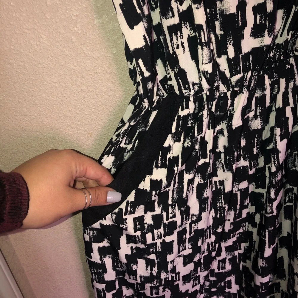 New Francescas Black Print Dress - Picture 2 of 3